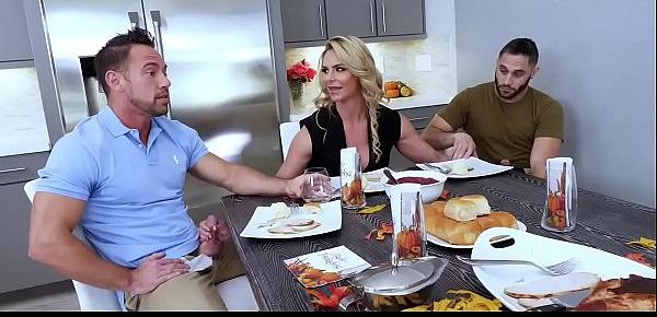  Hot milf Phoenix marie fucks father and son for thanksgiving